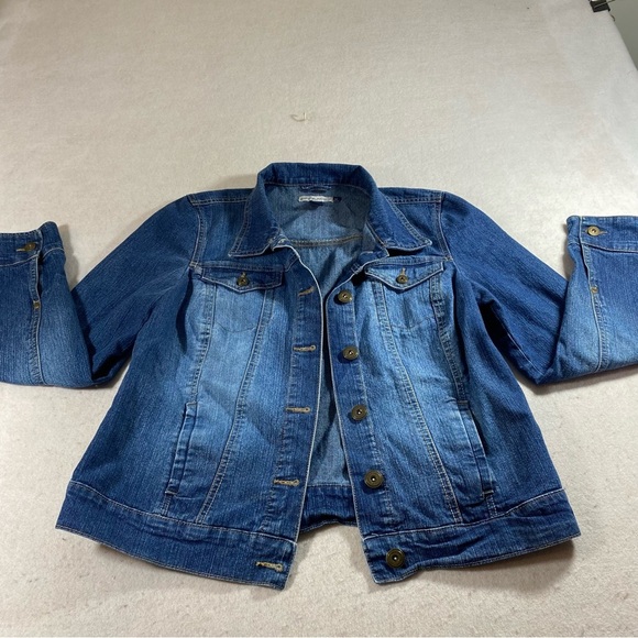 Bandolinoblu Jackets & Blazers - BANDOLINOBLU Jean Denim Jacket Button Down Pockets Adjustable Waist Med. Jacket